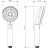 Лейка душевая LEMARK LM0818СW 4-функциональная LM0818CW