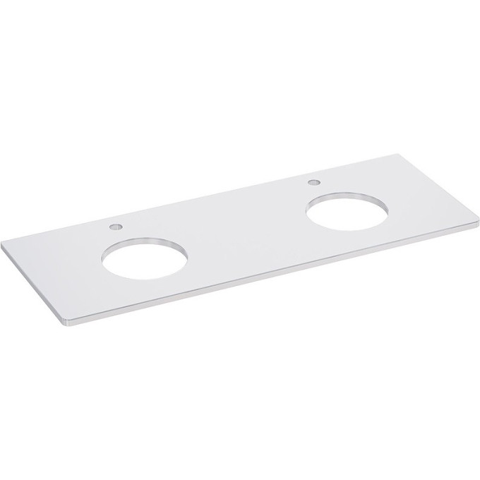 Столешница LEMARK OLIVIA 125 см под 2 раковины из стекла, белый LM08OL125S